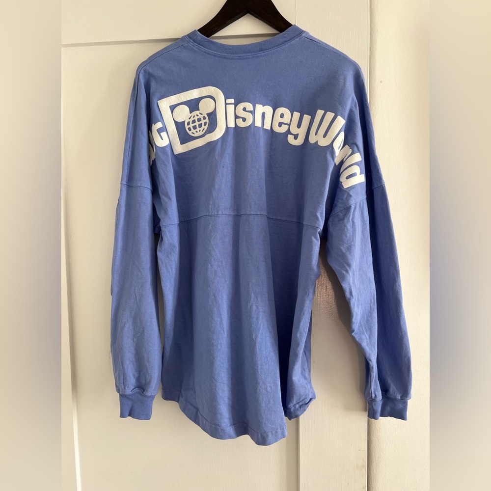 Disney Parks Blue Long Sleeve Spirit Jersey with White Logo
